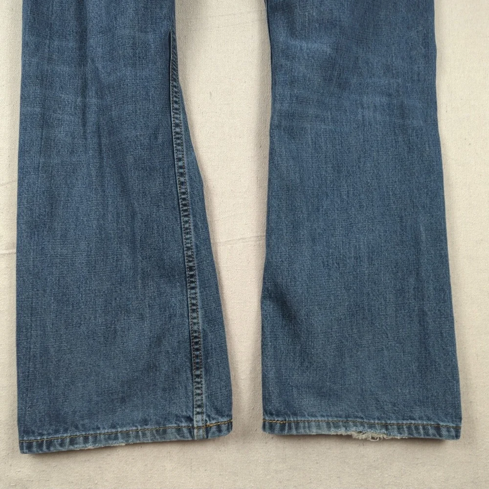 Levis Jeans Mens 36x30 Blue 527 Boot Cut Western Cowboy Distressed